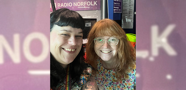 L-R: Gem Standen, UEA's Widening Participation Officer for Mature Students; Holly Gilman, a Humanities student at UEA