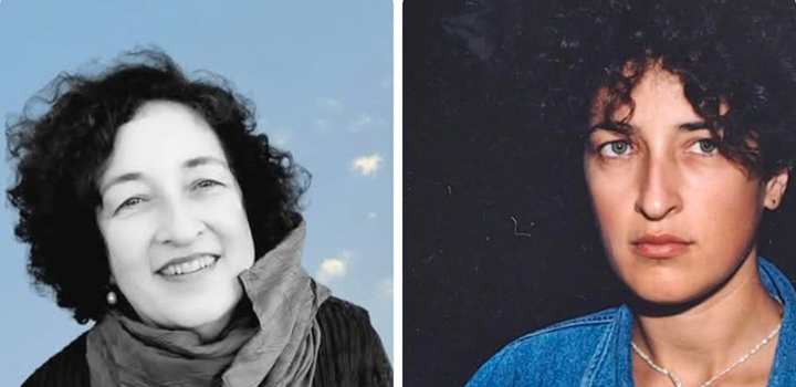 Two headshots of Maria Mamalinga side by side from different eras