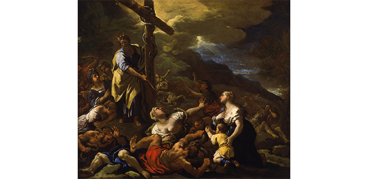 A painting depicting mourners around a crucifixion