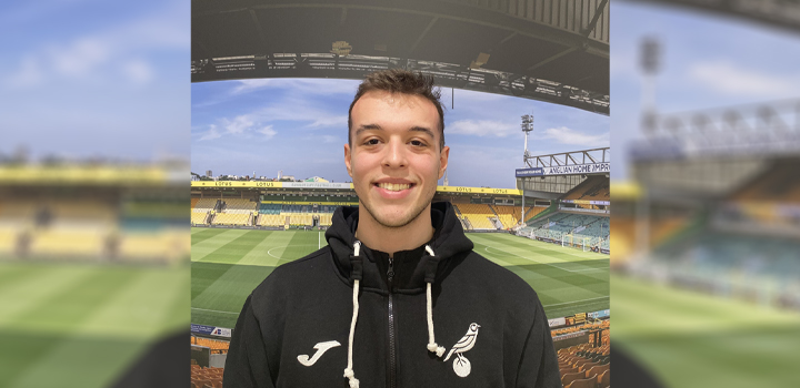 Toby Wellard at the Norwich City Football Ground