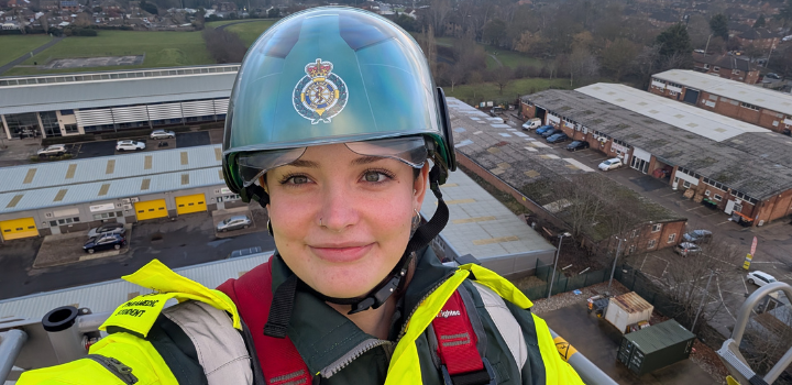 Libby Flower, 3rd-year Paramedic Science student, on placement with the Norfolk Fire and Rescue Service
