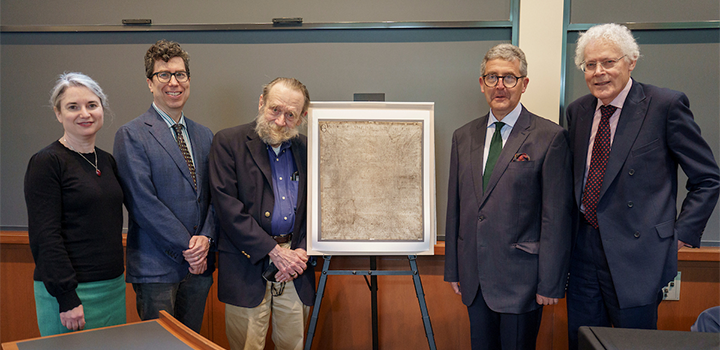 Professor Nicholas Vincent gets first glimpse of ‘rediscovered’ original Magna Carta