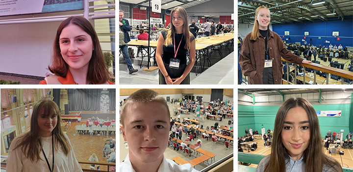 Top image L-R: Anna Johnson, Sophie Brooks, Lucy Potter; bottom image L-R: Helena Griffiths, Matt Souster, Lara Bentley