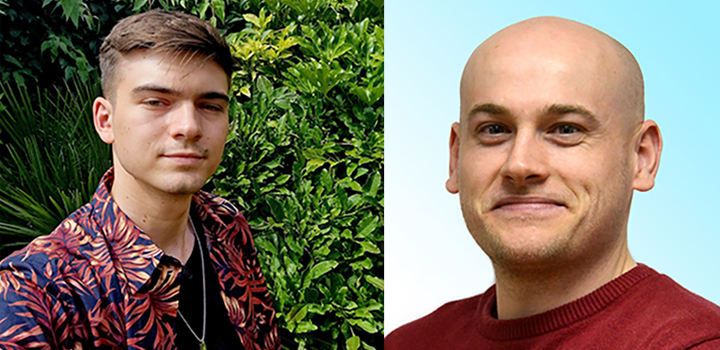 Szymon Krukowski and Dr Kayn Forbes smiling at the camera