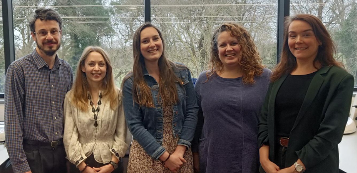 L-R: Dr Carl Harrington, Dr Helen Leggett, Dr Becky Lewis, Dr Kelly Edmunds and Mrs Rebecca Anderson