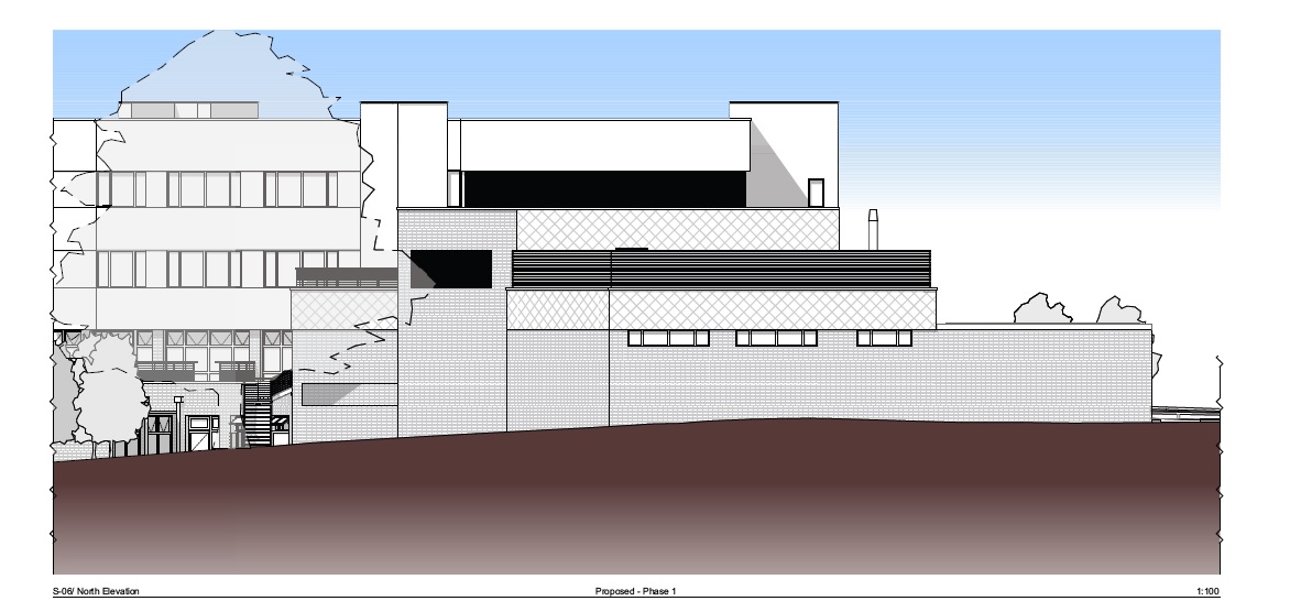 The north face of the proposed anatomy centre
