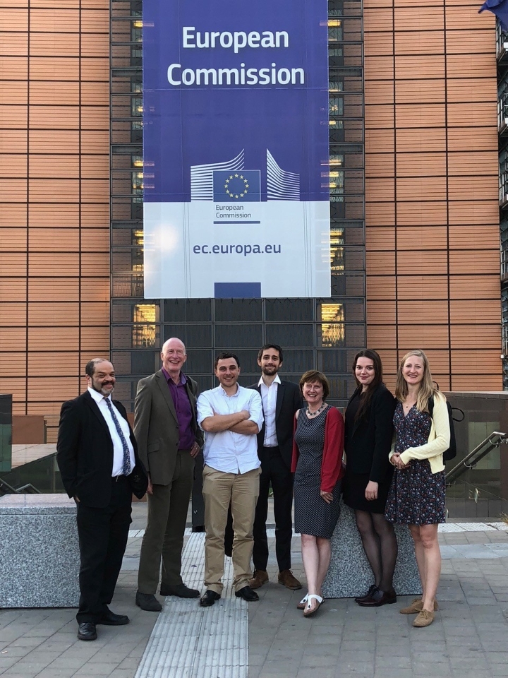 study team at event in Brussels