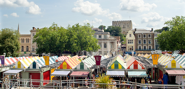 The Norwich market.