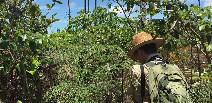 A UEA student in the Bahamas.