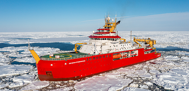 RRS Sir David Attenborough begins polar science trials in Antarctica