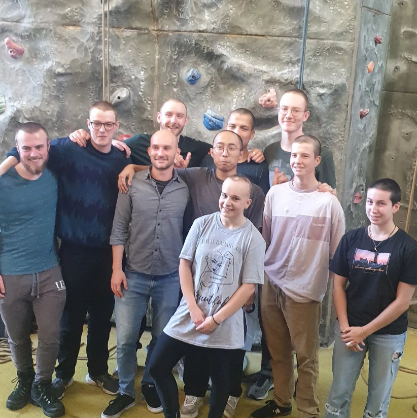 L-R: David Whyman, Oliver Powell, Joe Magrath, Martin Salazar, Benehad Ruritan, Nina Hatton-Perkins, Tristan Jouault, Rebecca Harris