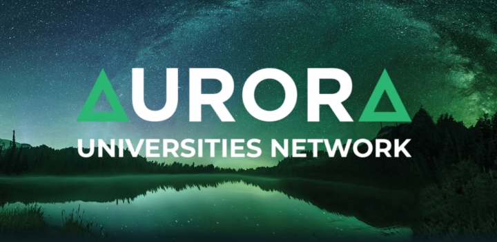 Aurora Universities Network logo on landscape background